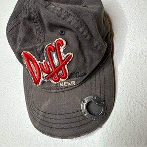 The Simpsons Duff Beer Baseball Cap Hat With Real Bottle Opener
